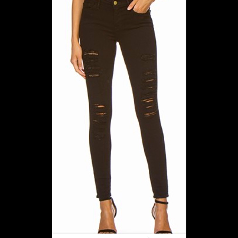 Frame Black Skinny Le High Skinny size 24